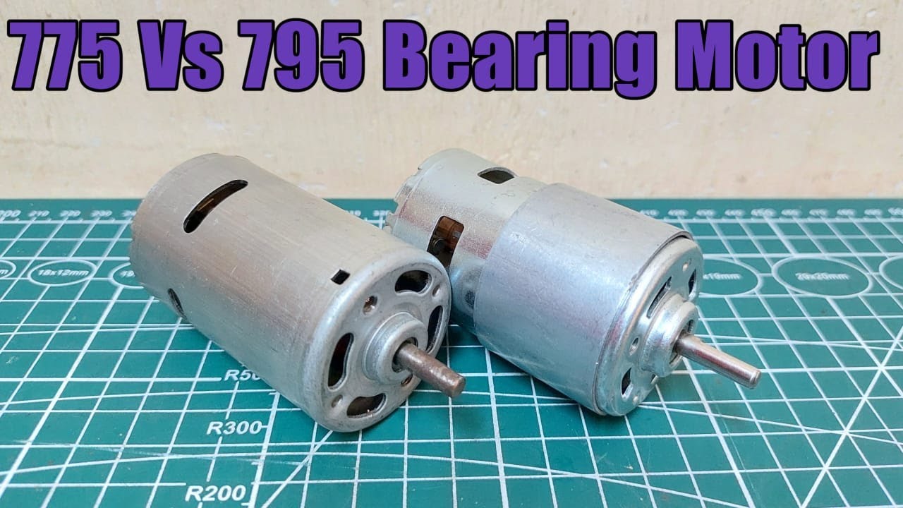 RS 775 Vs RS 795 DC 12-24volt Bearing Motor New Comparison, RPM Power Torque Test