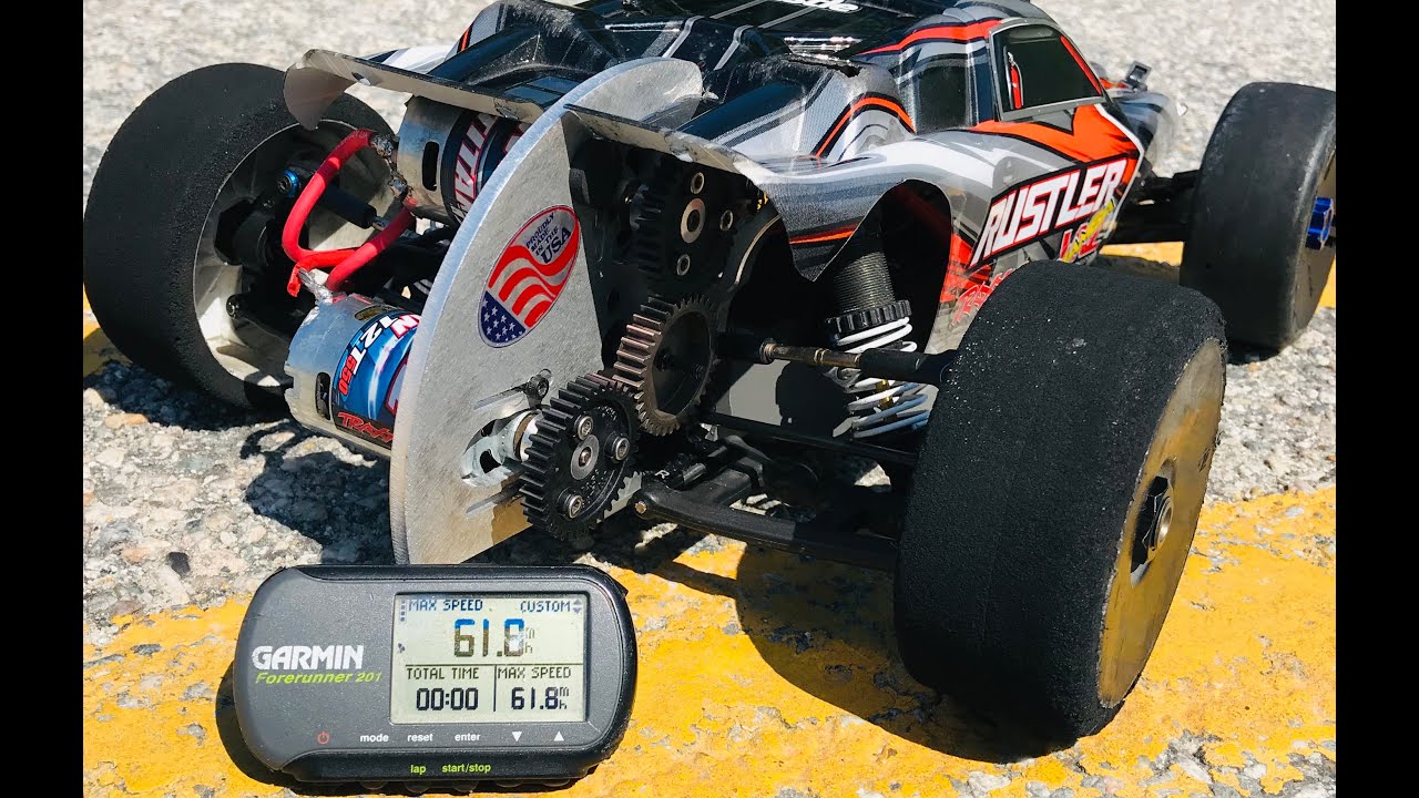Worlds fastest brushed Rustler 61.8mph Dual Motor Rustler
