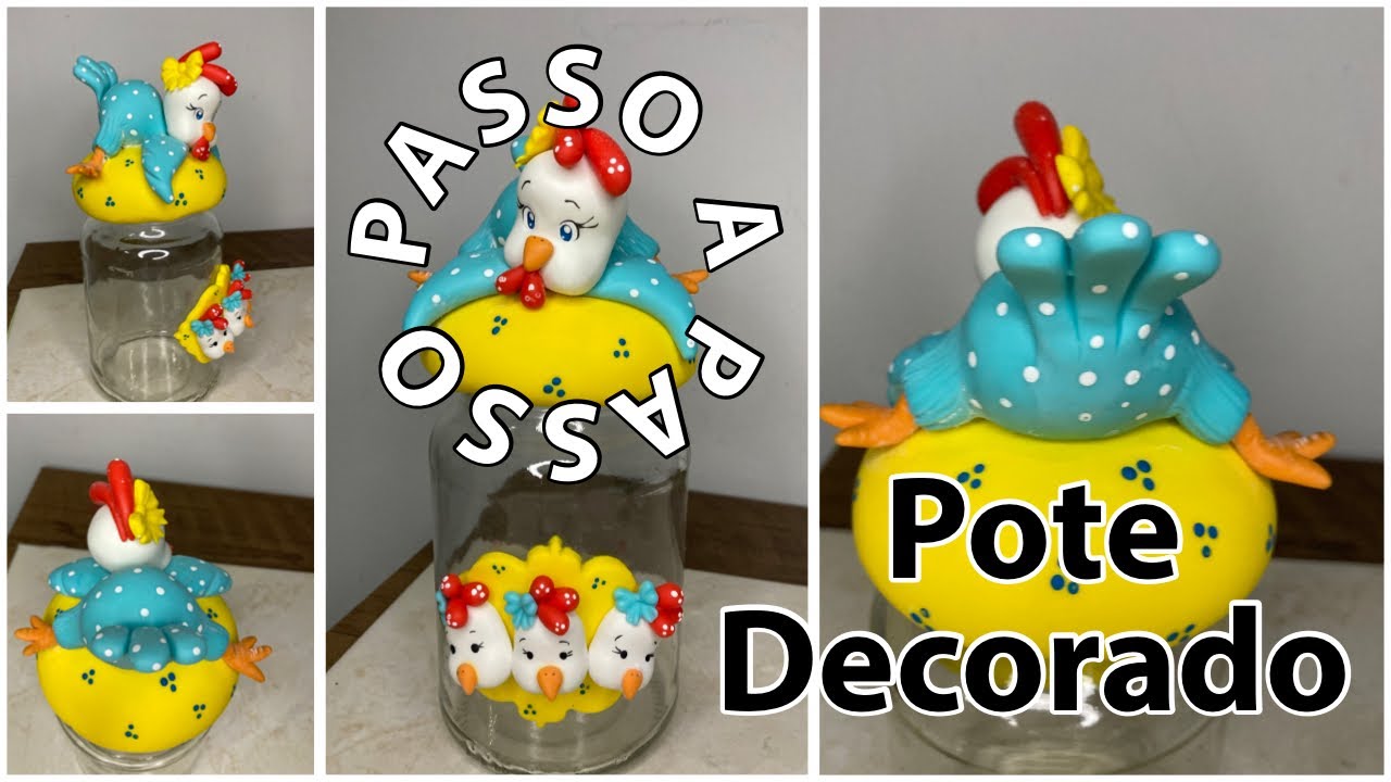 Pote de galinha passo a passo/ Arte com a Paty Biscuit