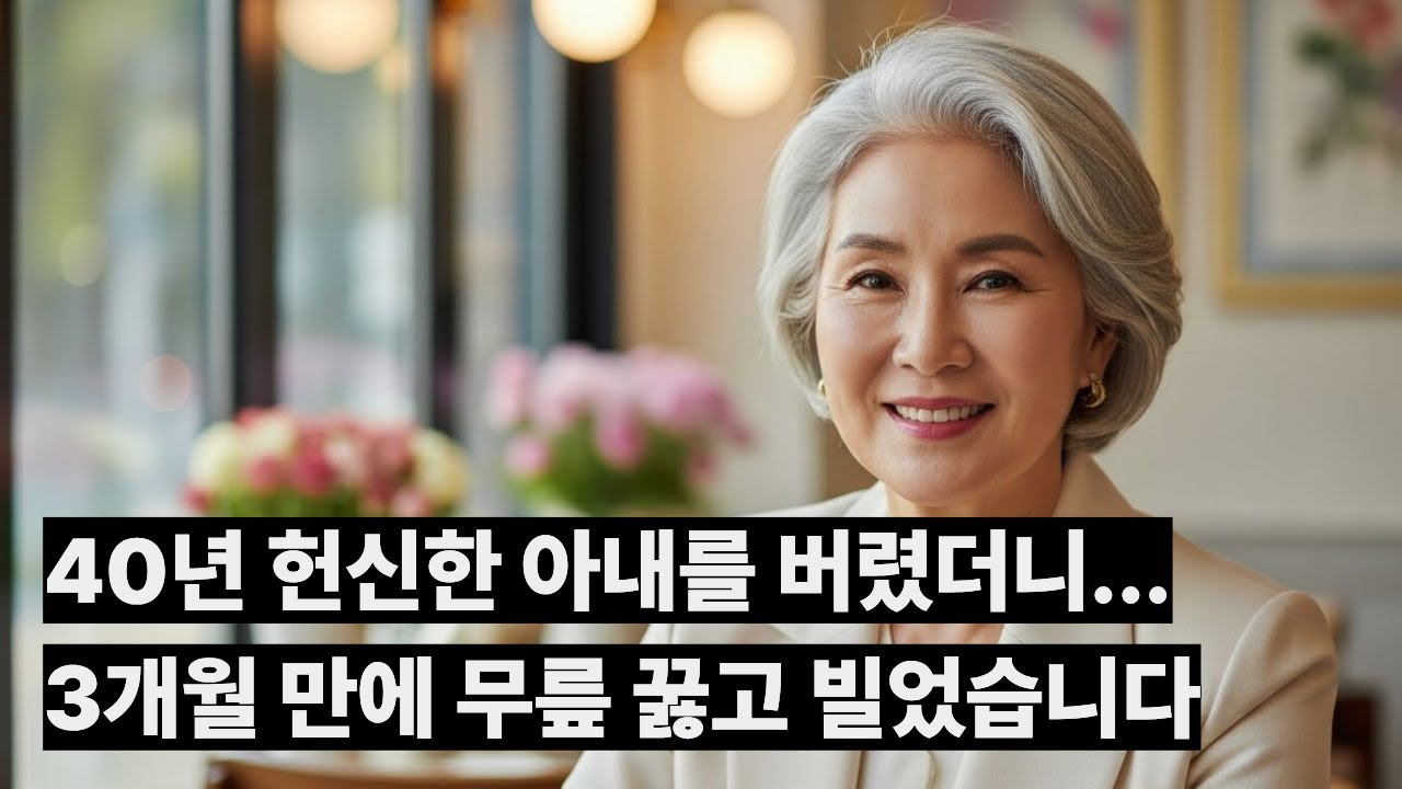 【실화】 40년 헌신한 아내를 버린 남편, 3개월 후 무릎 꿇고 빌었습니다  | 인생 역전 실화