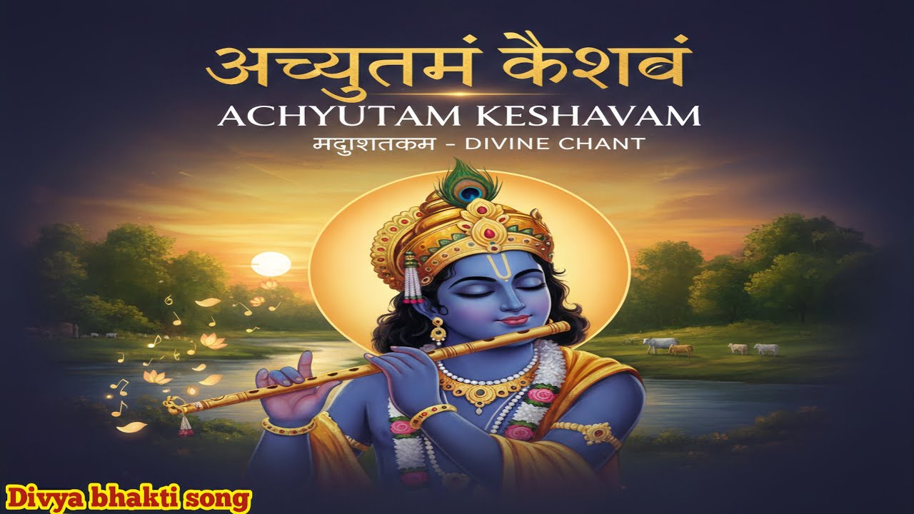 Achyutam Keshavam | अच्युतं केशवम कृष्ण दामोदरम | Peaceful Krishna Bhajan | Divine Chant