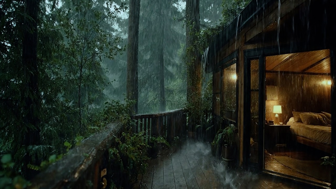 Rainy Mood in the Forest Cabin | for a Restful Sleep, Natural Stress Reliever & Restful Night