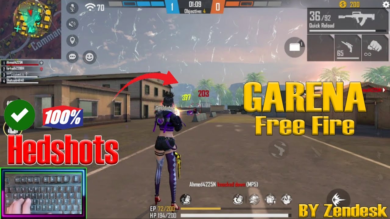 GARENA FREE FIRE HEADSHOT | GROZA ONE TAP HEADSHOTS | BY FREE FIRE ZENDESK