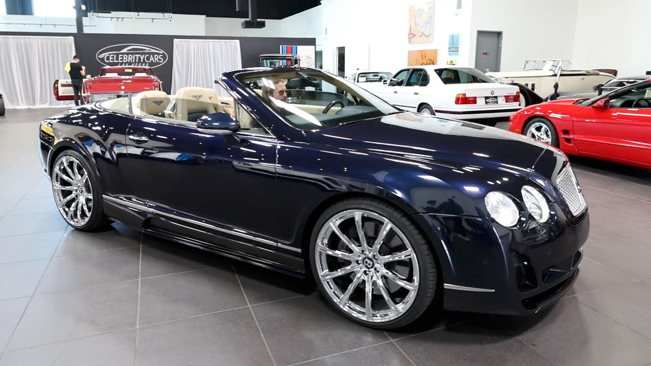 Синий Bentley GTC Continental 2007 года | В салоне Celebrity Cars в Лас-Вегасе