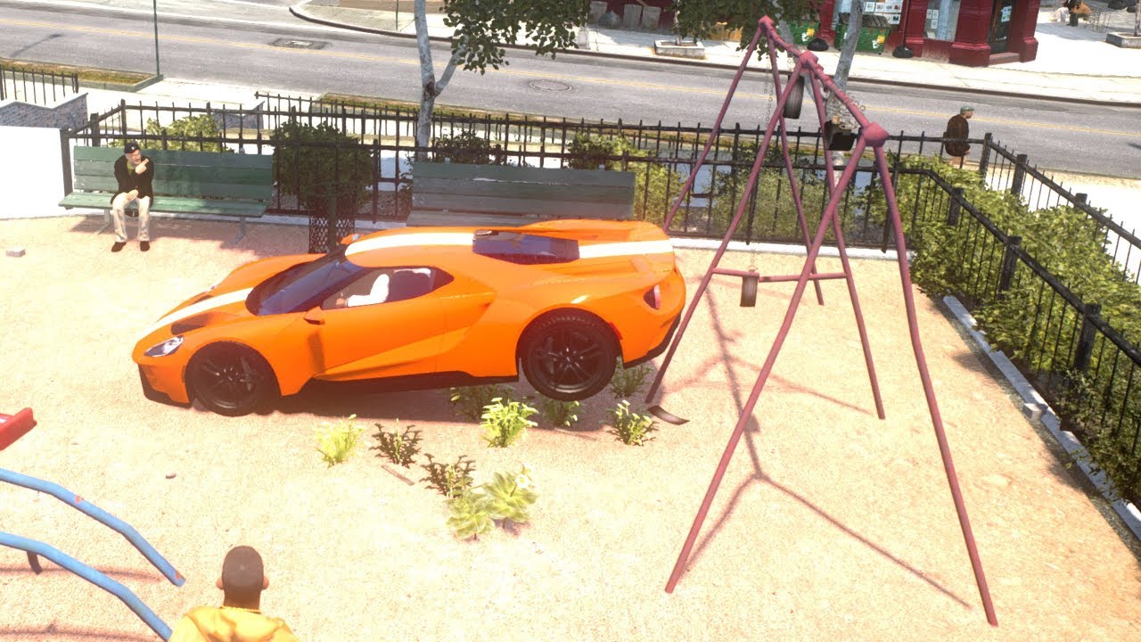 GTA 4 Swing Set of Death - GTA IV Crash Testing Real Car Mods
