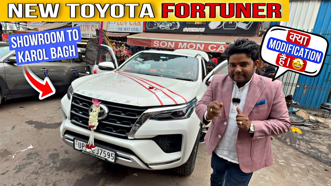 New Toyota Fortuner Test Fully Modified🤩Fortuner Modification Karol Bagh✅