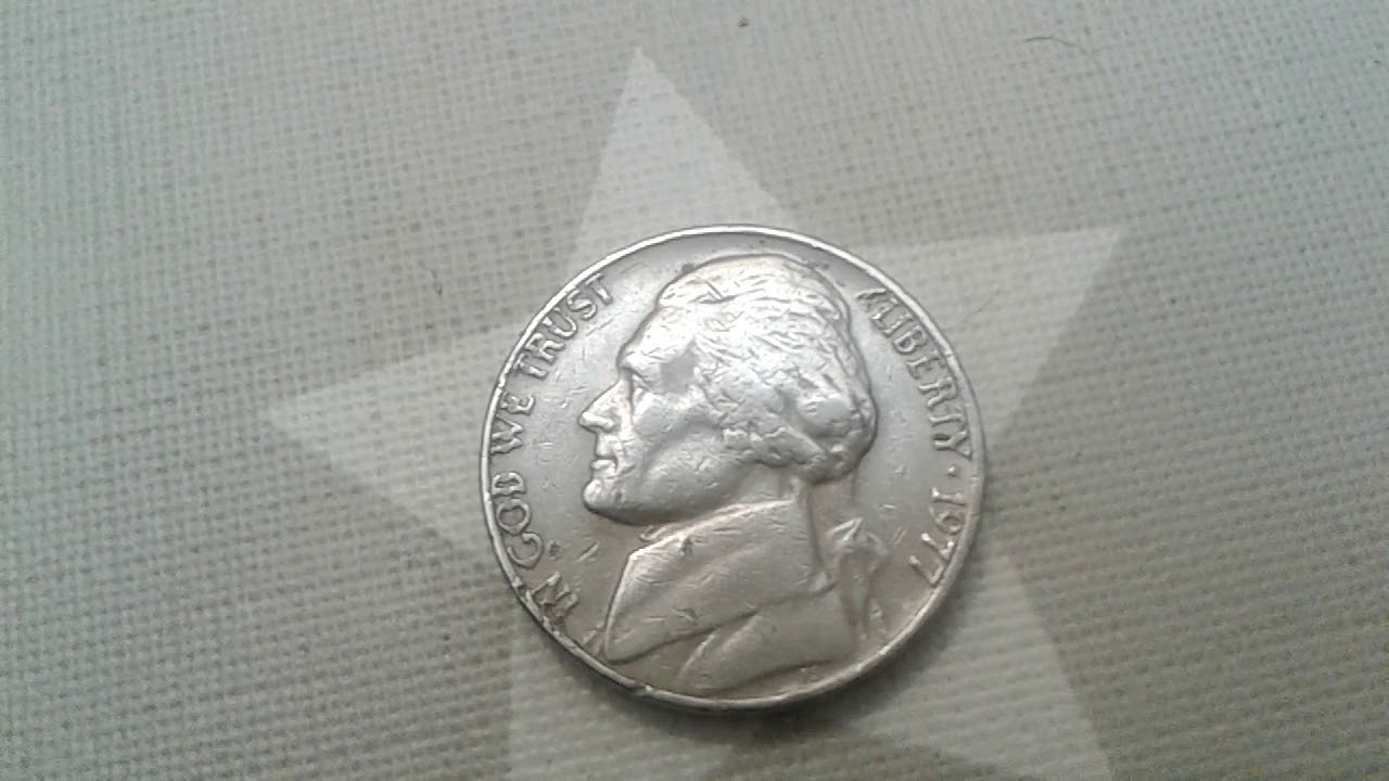 Five Cent 1977 Jefferson Nickel No Mint Mark COIN VALUE