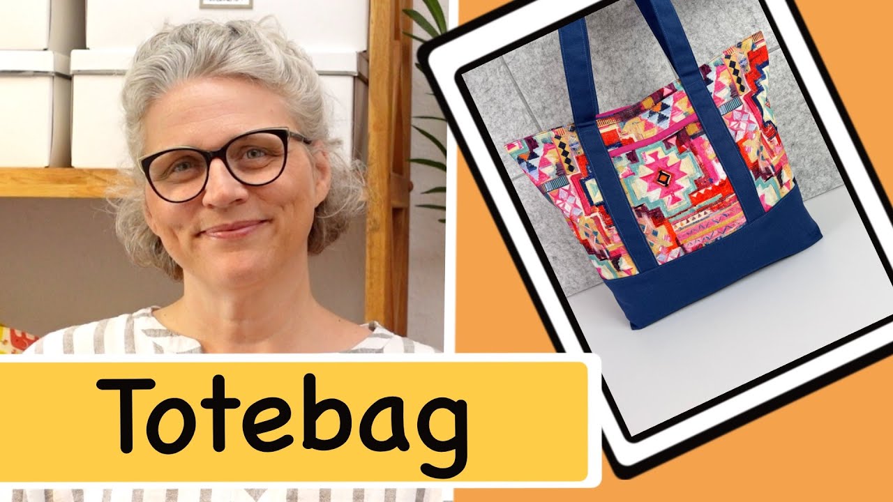 Große Schultertasche nähen / kostenlose Maße