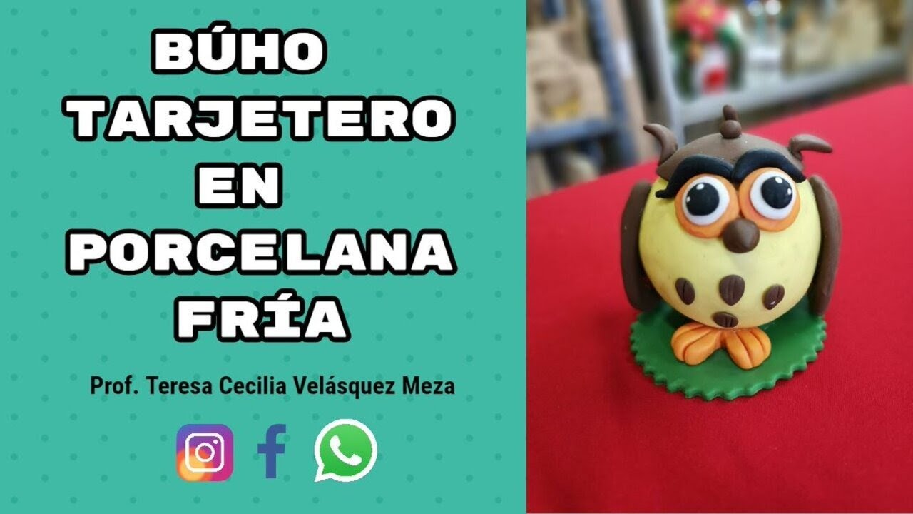 BUHO EN PORCELANA FRIA PASO A PASO