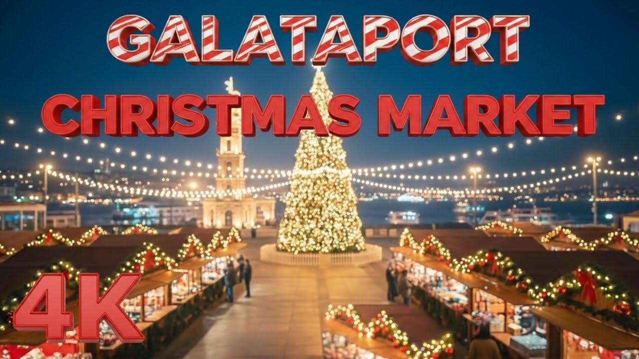 Galataport Christmas Market Walk 2025🎄 | Silent Walking Tour in Istanbul 4K