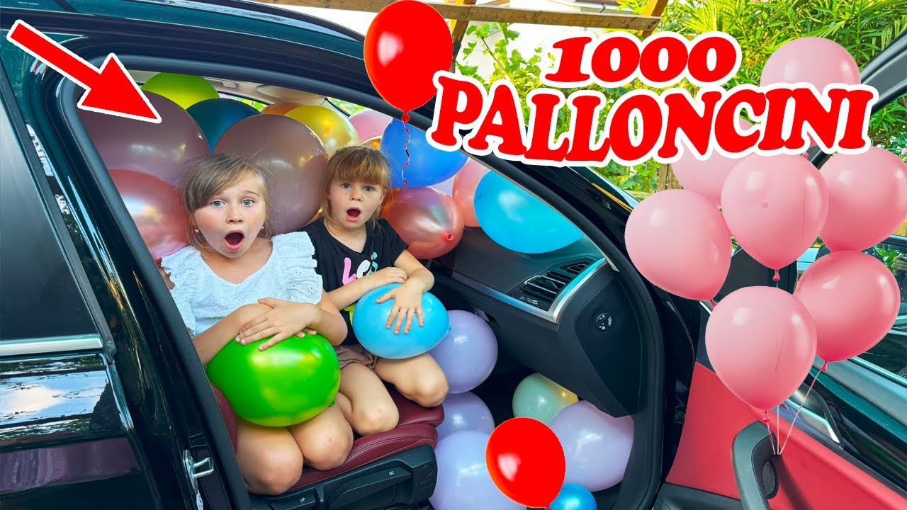 RIEMPIAMO LA NUOVA MACCHINA CON 1000 PALLONCINI •SCHERZO RIUSCITO• 😱