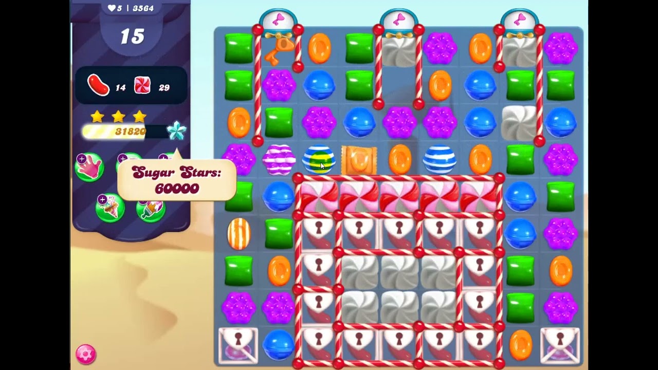 Candy Crush Saga level 3564(NO BOOSTERS, 31 MOVES)