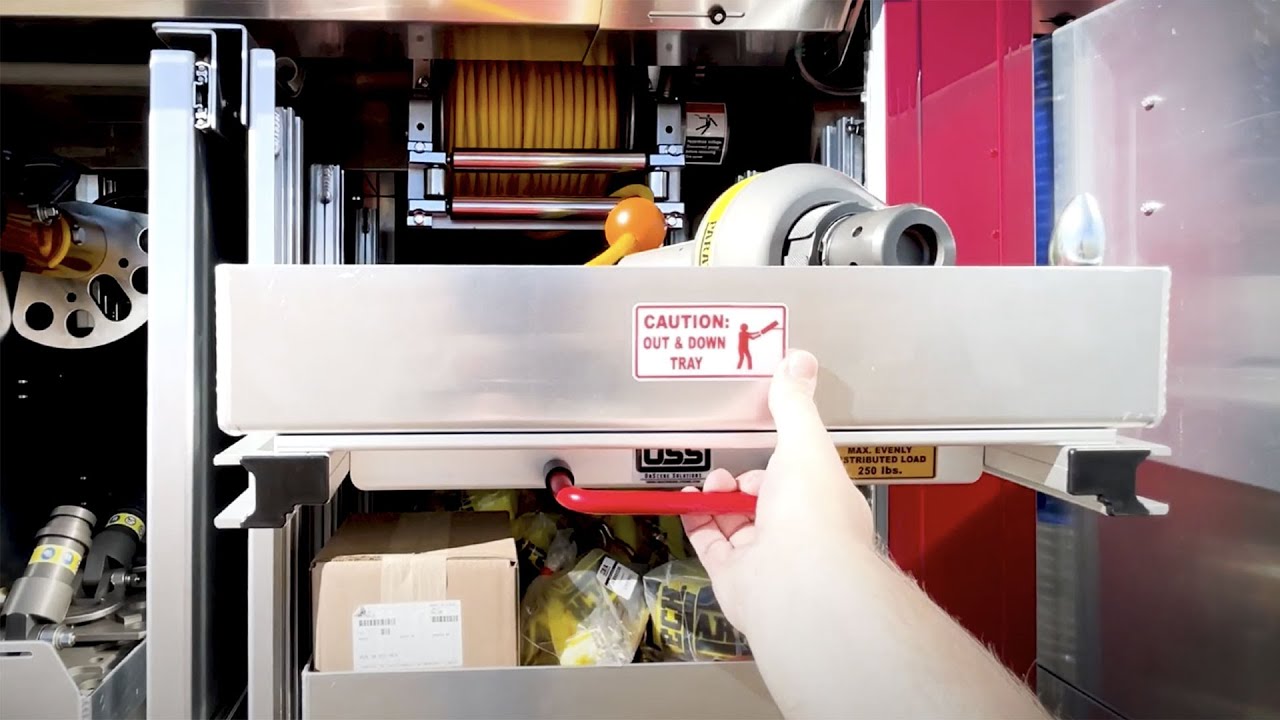 OnScene Solutions Heavy Duty Cargo Slides for Response Vehicle | Fire Truck Cargo Slides