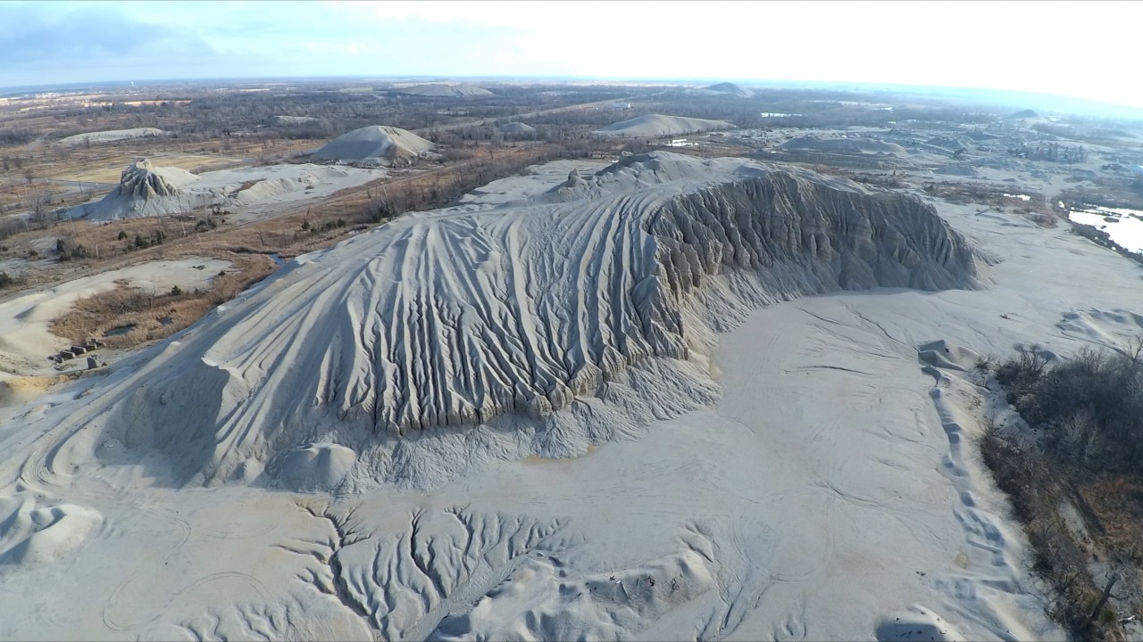 Picher, Oklahoma, abandoned town, EPA superfund site, sinkholes - from a drone's perspective
