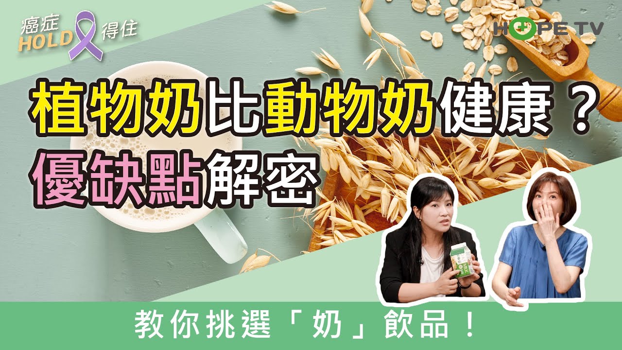 植物奶比動物奶健康？植物奶優缺點解密，教你挑選「奶」飲品！｜ft.朱昱營養師｜【癌症HOLD得住】