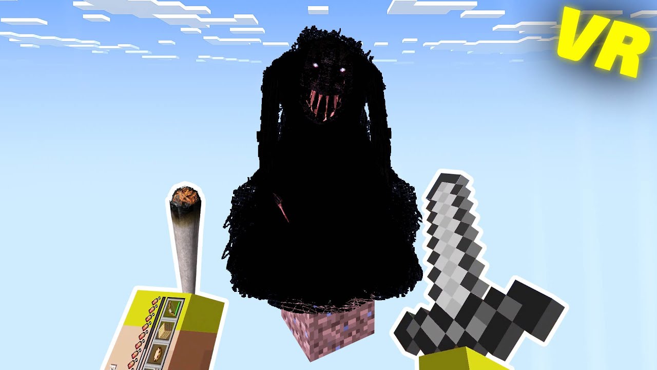 VR ONEBLOCK Horror Minecraft but I'm Stoned