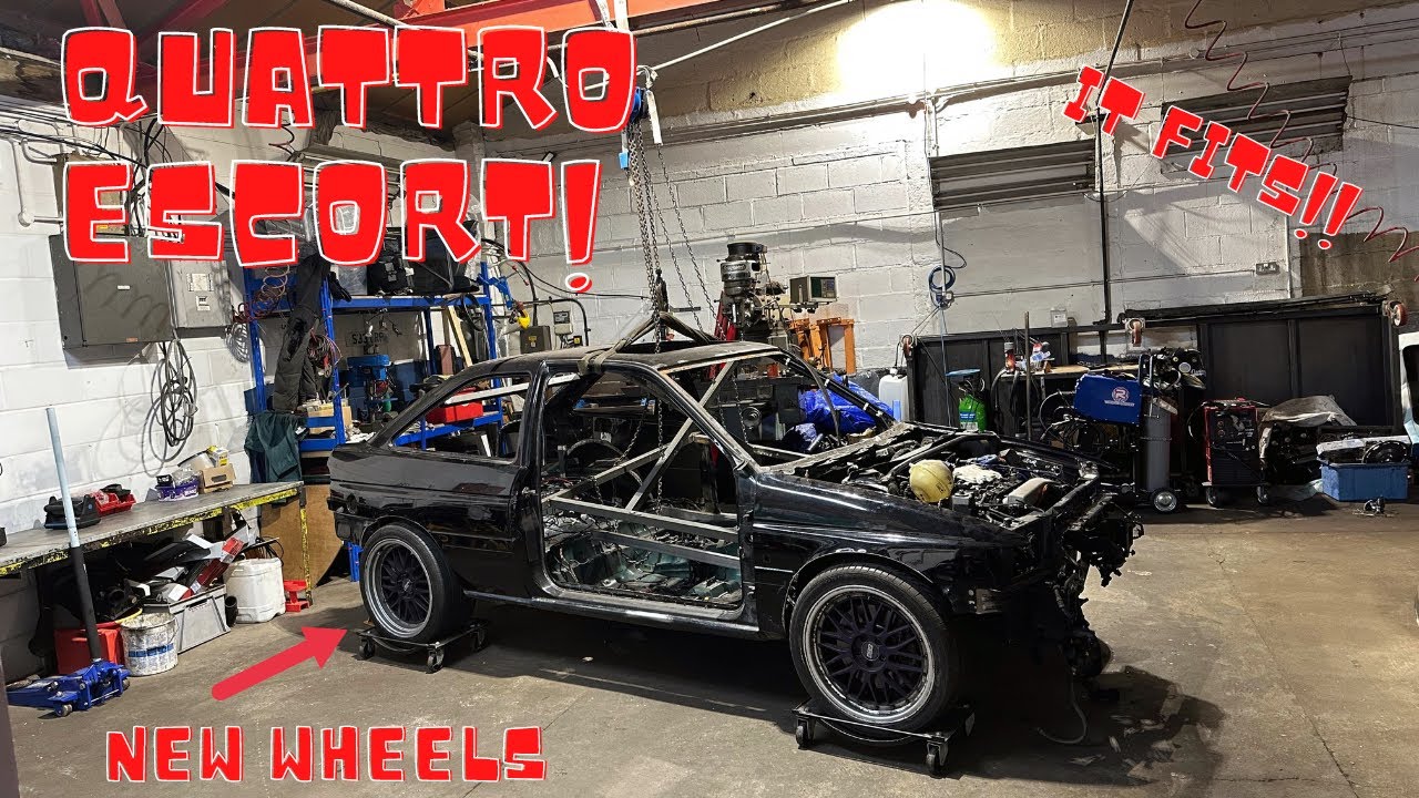 Chassis swopped FORD ESCORT / Audi S3 Final Fit Up #projectquattscort