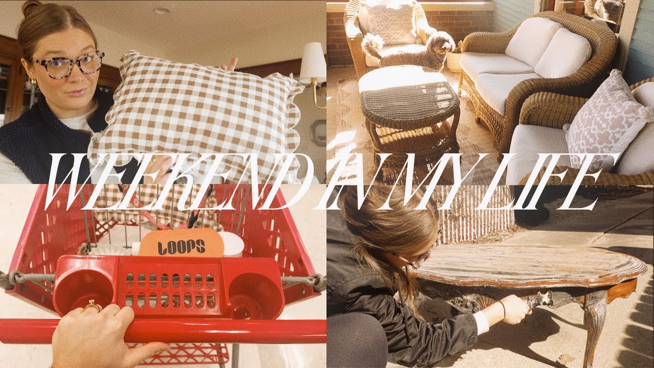 weekend in my life: spring home projects, mini target & goodwill haul, porch makeover, & more 🌷