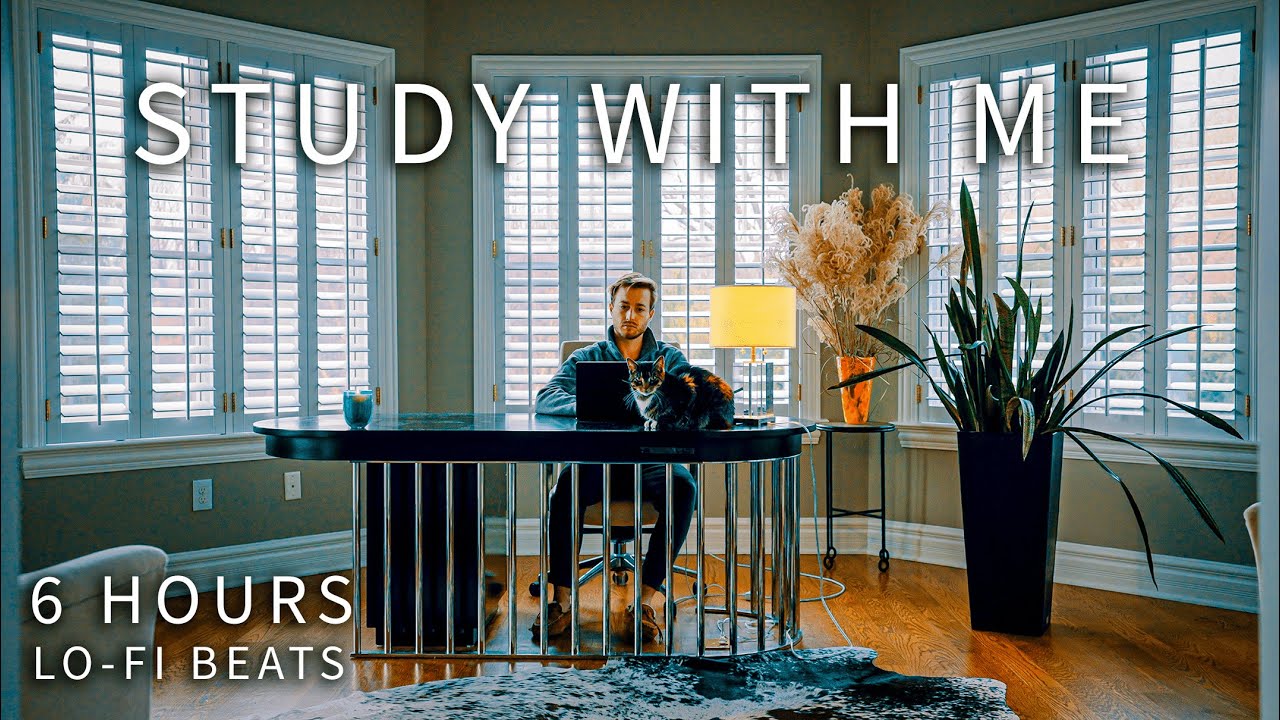 Study With Me (6 HOURS) | Lofi Beats + Nature Breaks (25/5 Pomodoro)