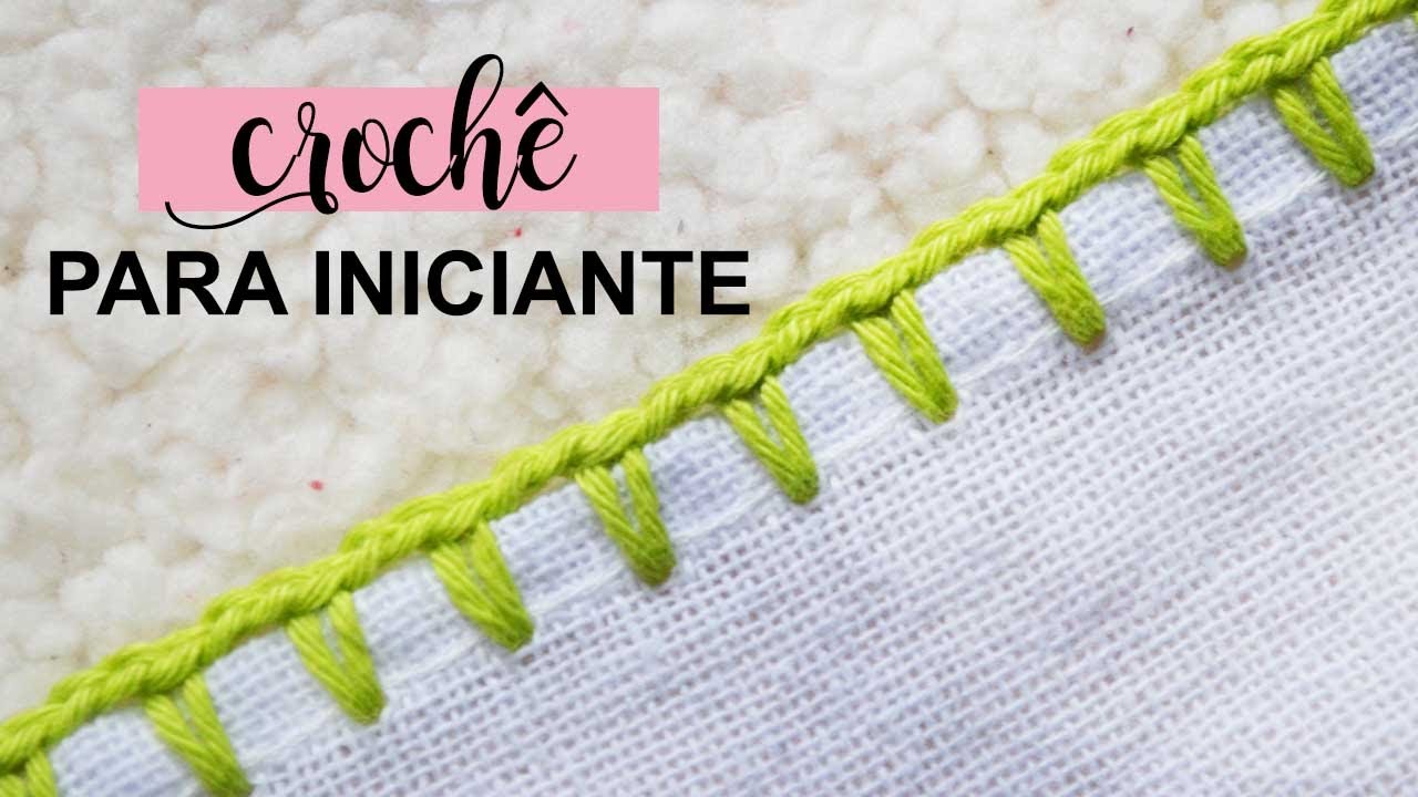 AULA DE BARRADO DE CROCHÊ PARA INICIANTE | COMO FAZER CASEADO SIMPLES E ARREMATE