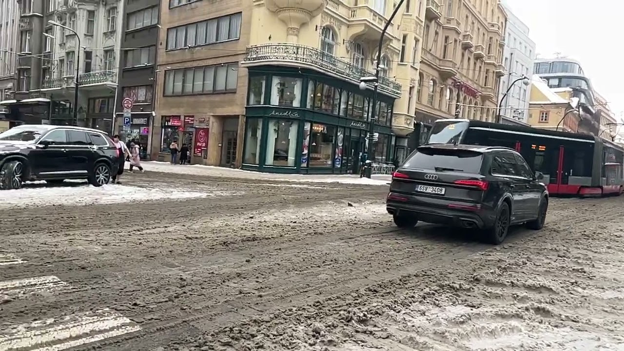 Prague Snow Moment