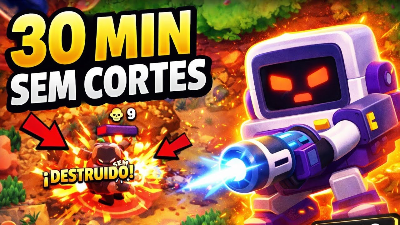 Gameplay COMPLETA de 30 MIN em Brawl Stars — Só jogadas insanas!