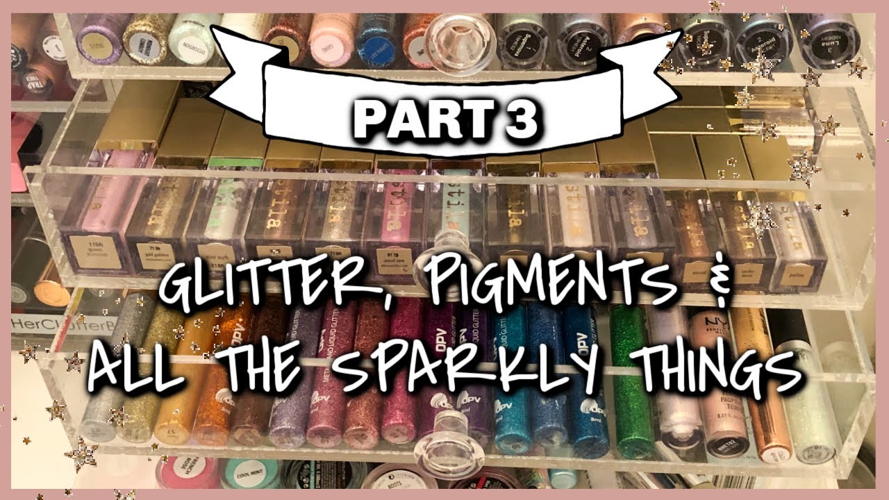 HUGE MAKEUP DECLUTTER PART 3! GLITTERS & PIGMENTS! | MAKEMEUPMISSA