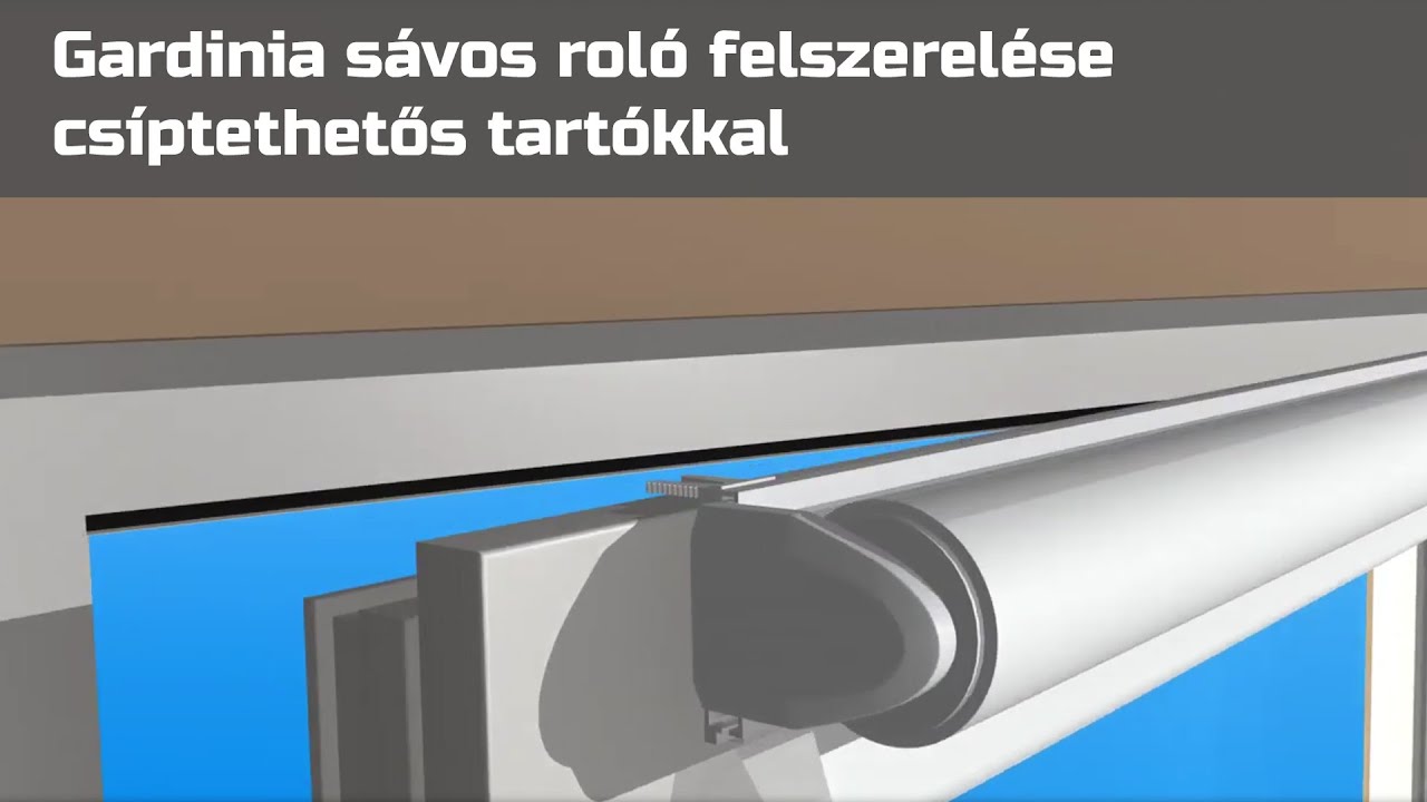 Gardinia sávos roló felszerelése csíptethetős tartókkal
