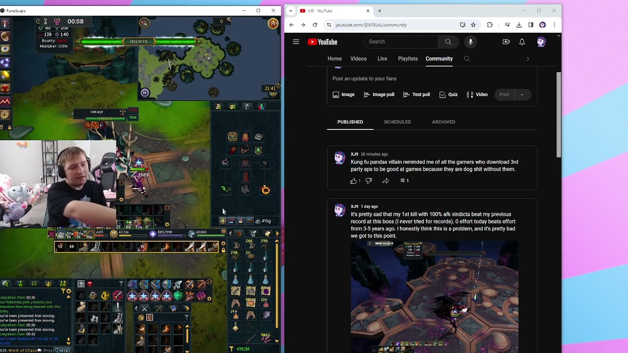 The AFK problem in Runescape Bossing