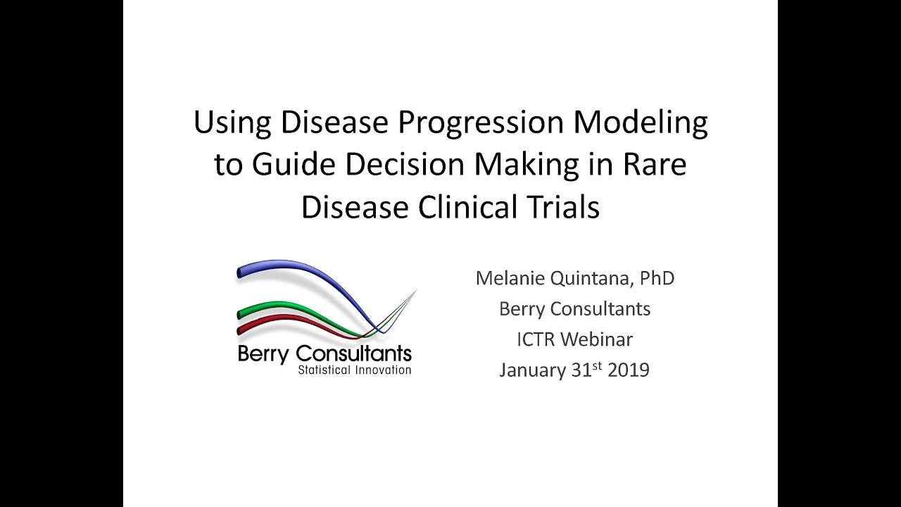 NHLBI ICTR WEBINAR #3, DISEASE PROGRESSION MODELING