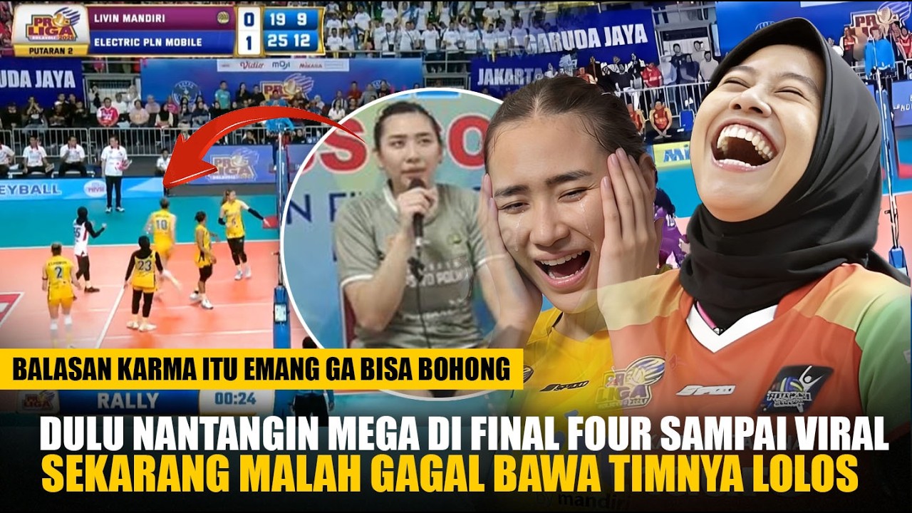 Ini Karma Akibat Sombong ke Mega..!! Yolla Gagal Lolos ke Final Four usai di Bantai Elektrik PLN 3-0