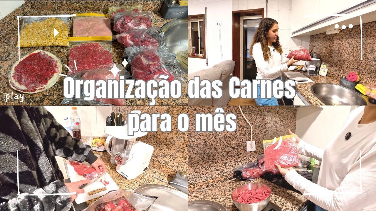 Organizando as carnes do mês | limpar, cortar e fracionar para congelar