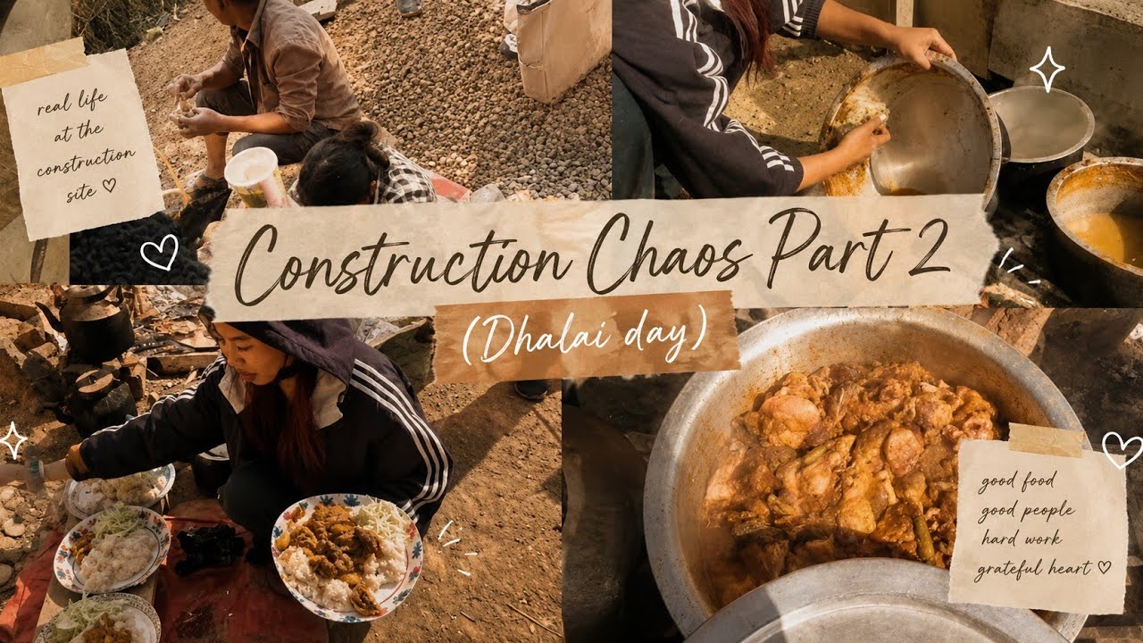 How I stepped in to save the day with food for the crew ☺️||dhalai day ||#construction #newhome 