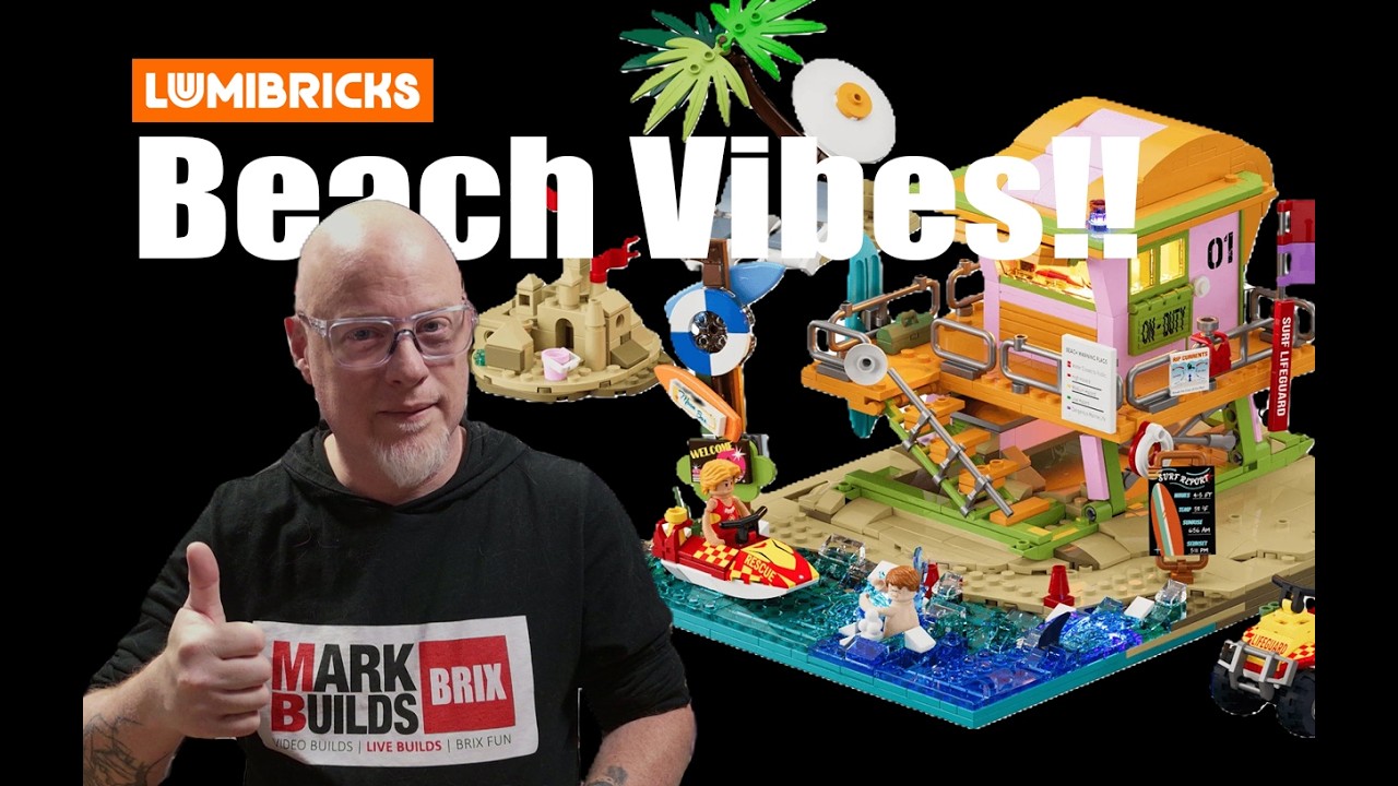 Пляжная атмосфера в кирпичных домах 🌊 Обзор спасательной вышки на пляже Lumibricks