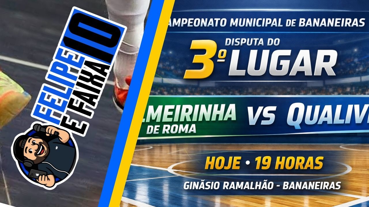 AO VIVO - 3° LUGAR | QUALIVIDA X PALMEIRINHA DE ROMA | CAMPEONATO MUNICIPAL DE BANANEIRAS.
