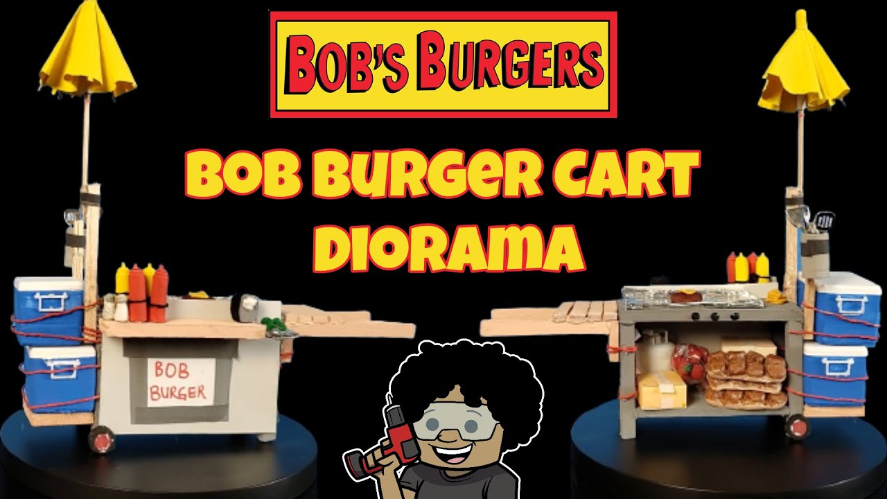 Building The Bob's Burgers Burger Cart!! - 1:12 Scale Nendoroid Diorama Build  ||  NerdyBuilds