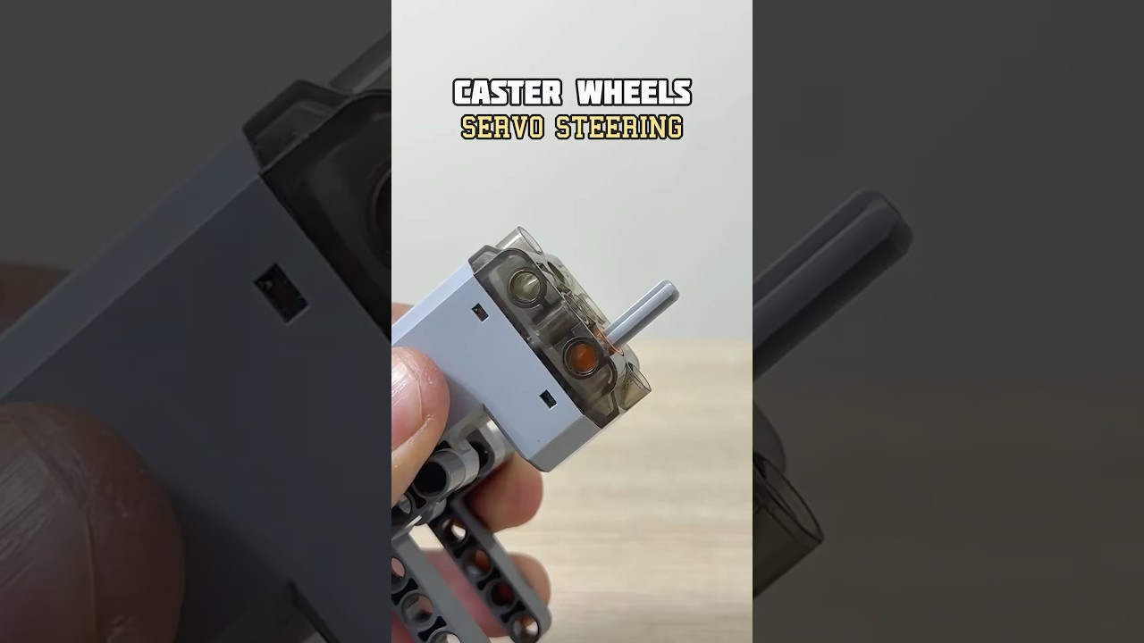 Caster Wheels Servo Steering #lego #legotechnic #steering #mechanical #mechanism