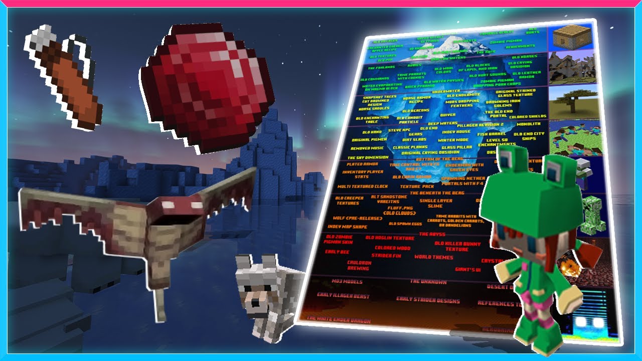 The Removed and Altered Minecraft Features Iceberg Explained - Drex2404