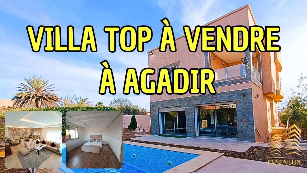 Villa de Luxe à Vendre à Agadir 😍😍 630 m² 2 Piscine, 3 Salons Design Moderne 🤩🤩 Vraiment Top 🥰🥰