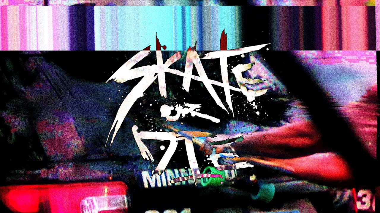 FREE SKATE OR DIE Glitch Visual Art VJ Clip Royalty Free Public Domain