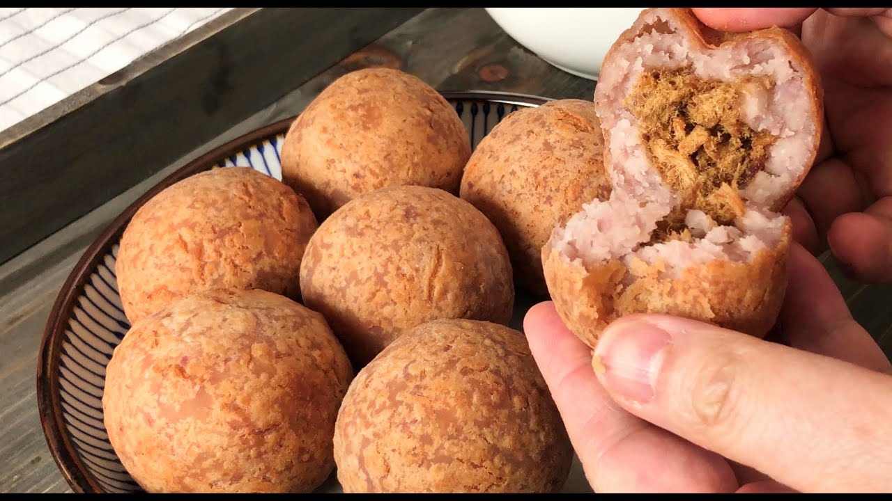 炸芋丸 炸芋球┃寧夏夜市高人氣的炸芋丸，在家也可以自己做喔! 《Deep-fried Taro Balls》