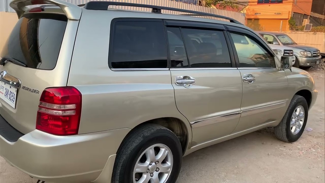 🚘 Toyota Highlander ឆ្នាំ 2001 ប៉ុង2 V6 ឡានស្អាត សាណុំ ប្រេីសាំង  : 078880699 