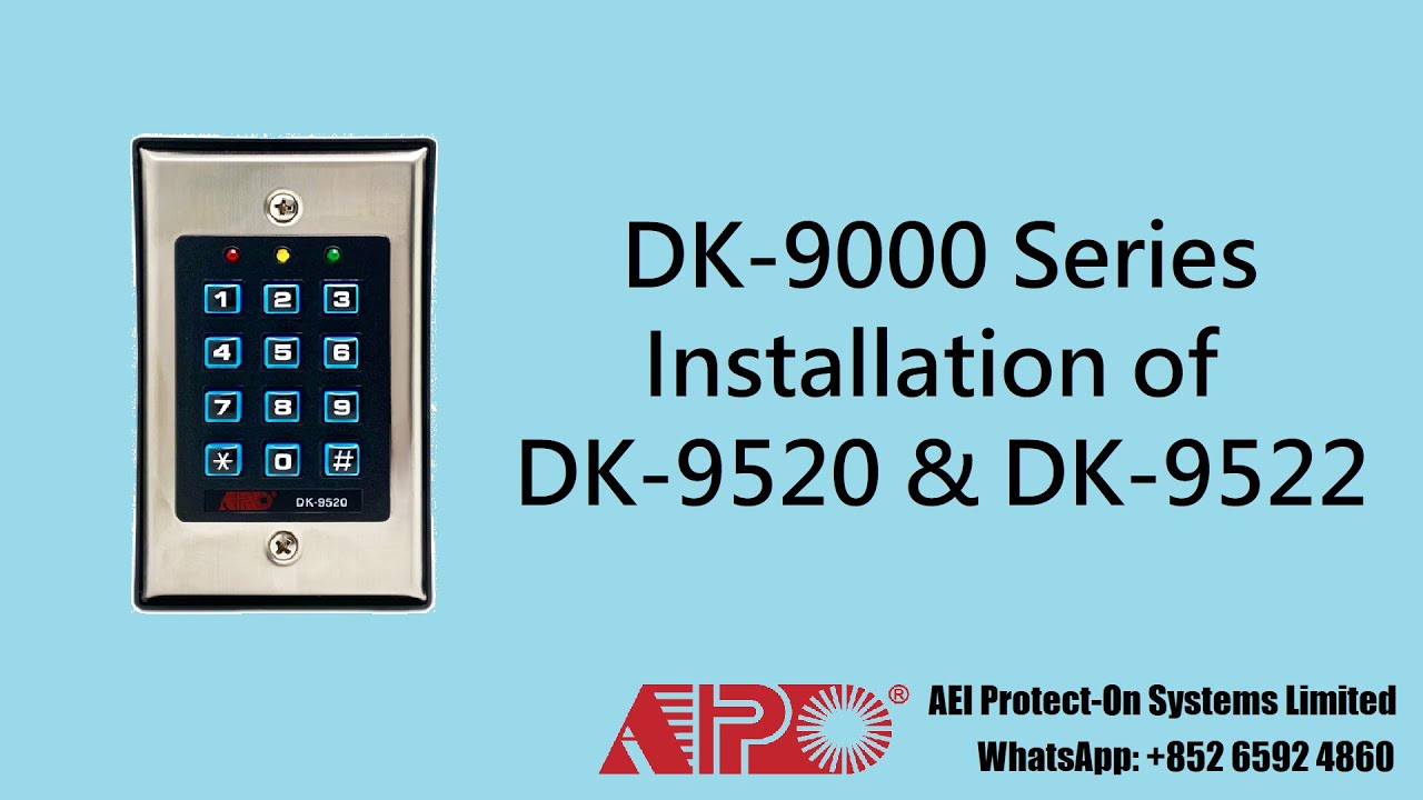 APO DK-9520 & DK-9522 Installation Method and Wiring Diagram