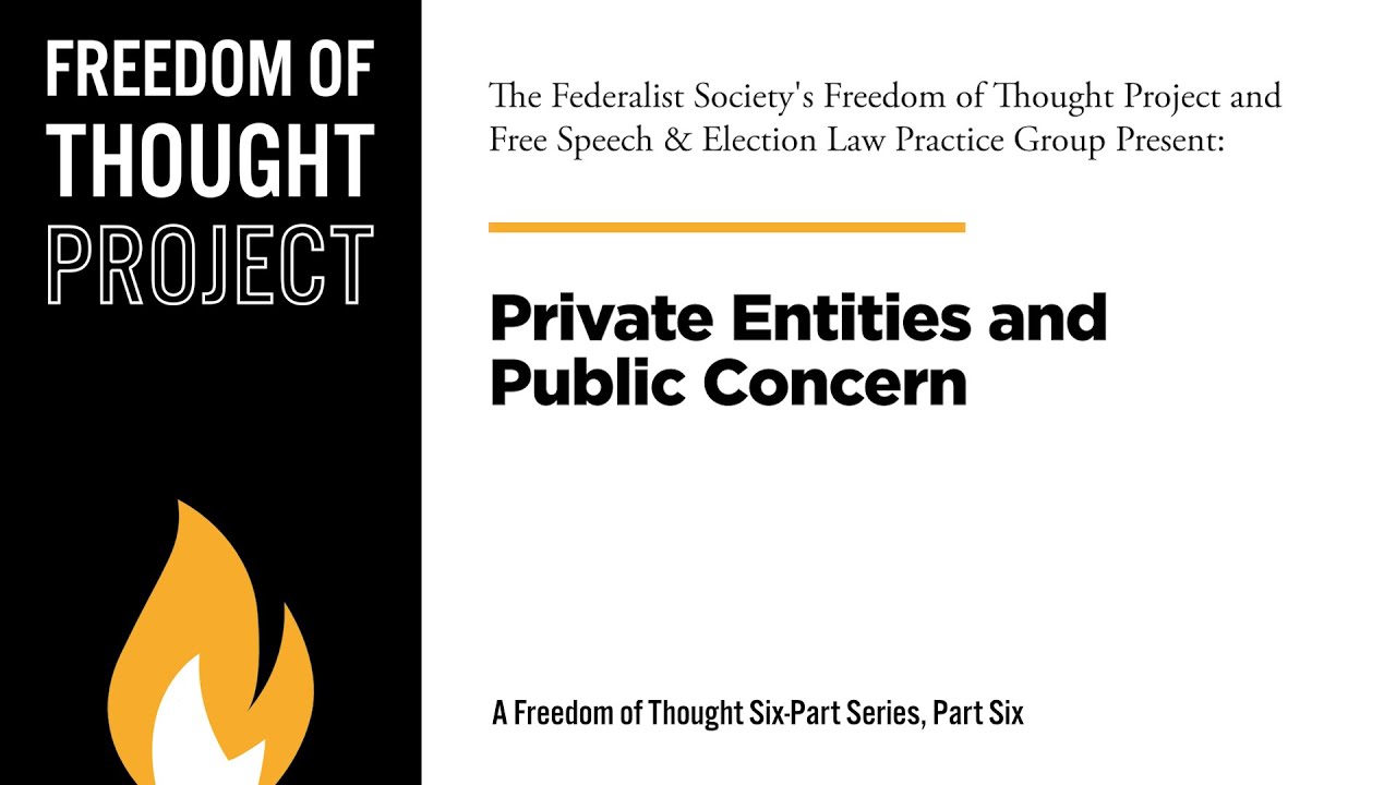 Private Entities and Public Concern [Freedom of Thought]
