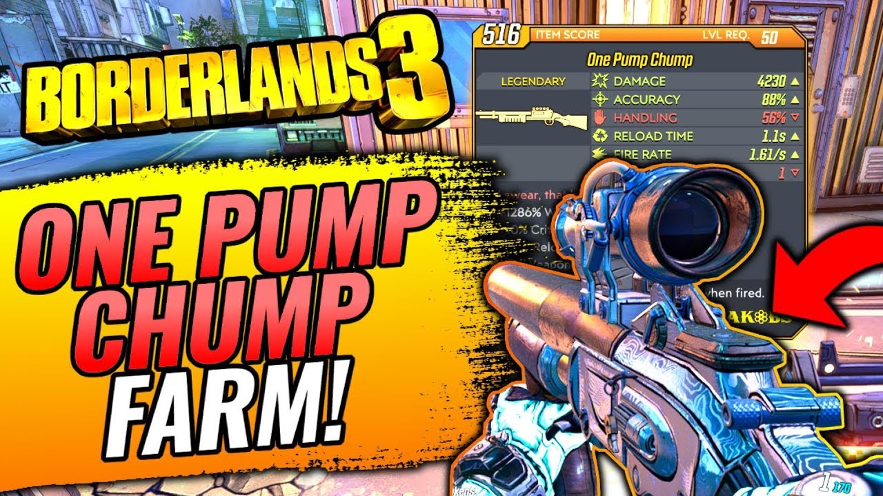 Borderlands 3 ONE PUMP CHUMP LOCATION/FARM! - Legendary Weapon Guide!