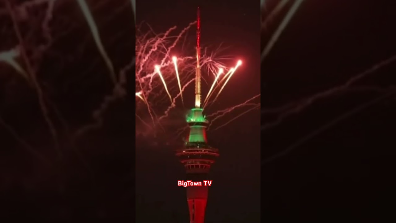 New Zealand Bamaze Kwakira Umwaka 2024|Reba fireworks Kuri Sky City #bigtowntv