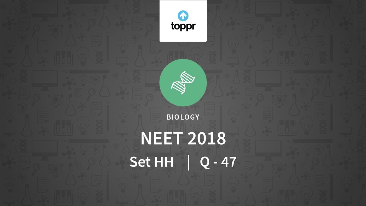 NEET 2018 Biology Set HH Q 47 Solution