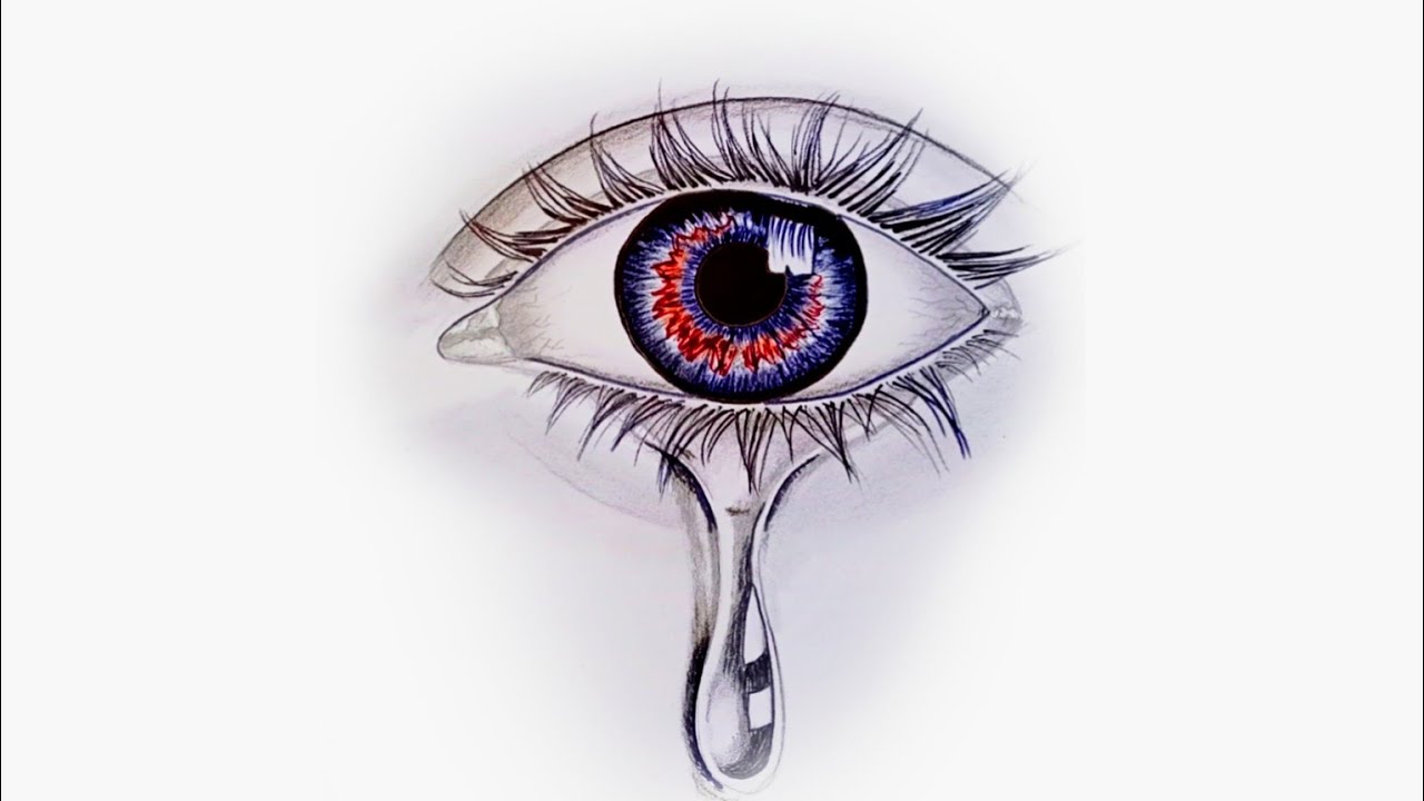 ​How to Draw a Realistic Eye with Tears Step by Step | Eye Drawing Tutorial | RMN Arts