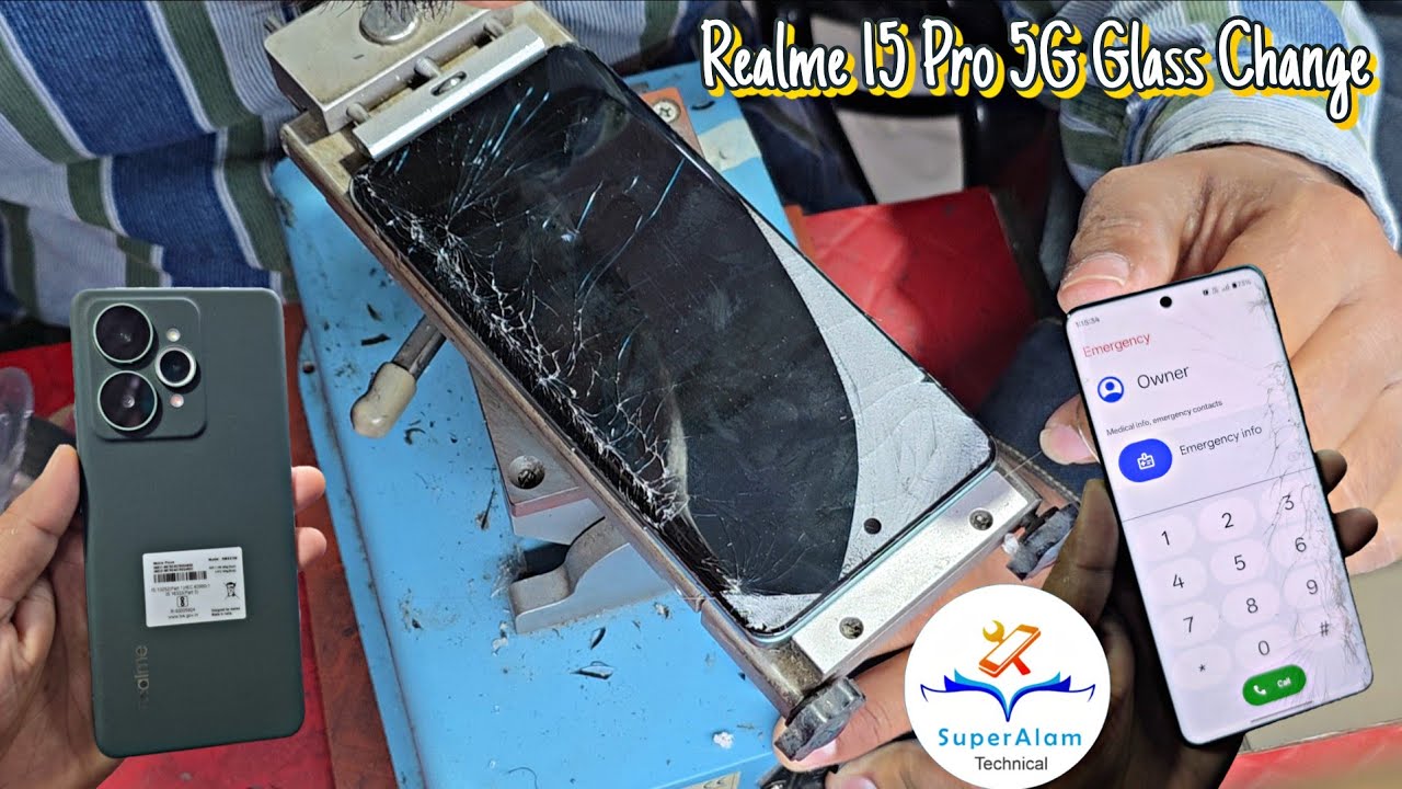 Realme 15 pro 5G Broken Front glass Replacement | Hard Broken Edge Display Glass Change 💥