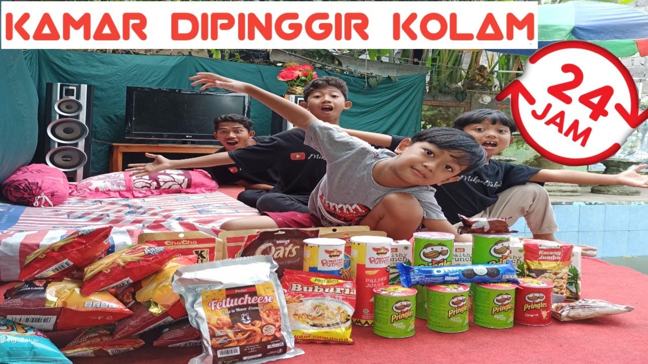 BIKIN KAMAR DIPINGGIR KOLAM 24 JAM, MIKAEL SAMA BOCIL MANCING DAPAT IKAN BANYAK! | Mikael TubeHD